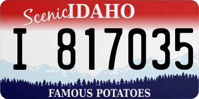 ID license plate I817035
