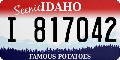ID license plate I817042