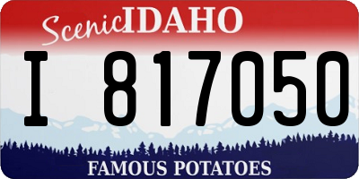 ID license plate I817050