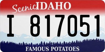 ID license plate I817051