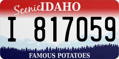 ID license plate I817059