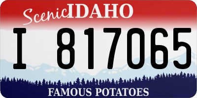 ID license plate I817065
