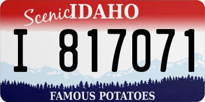 ID license plate I817071