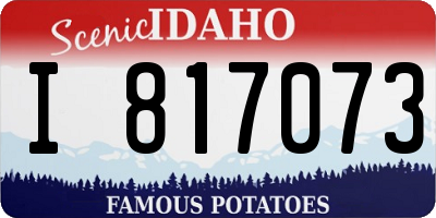ID license plate I817073