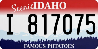 ID license plate I817075