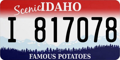 ID license plate I817078