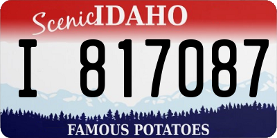 ID license plate I817087