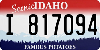 ID license plate I817094