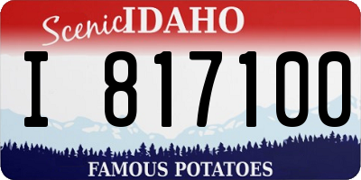 ID license plate I817100