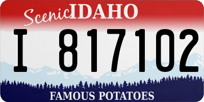 ID license plate I817102