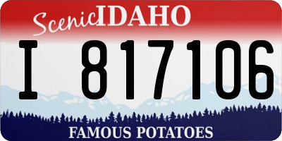ID license plate I817106