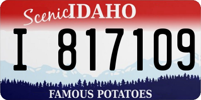 ID license plate I817109