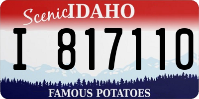 ID license plate I817110