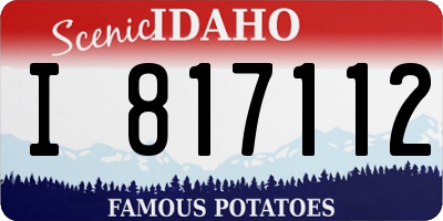 ID license plate I817112