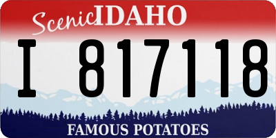 ID license plate I817118