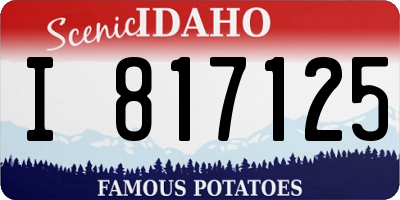 ID license plate I817125