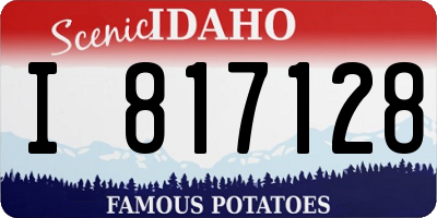 ID license plate I817128