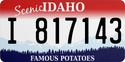 ID license plate I817143