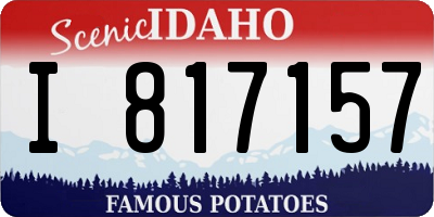 ID license plate I817157