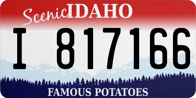 ID license plate I817166