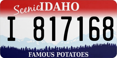 ID license plate I817168