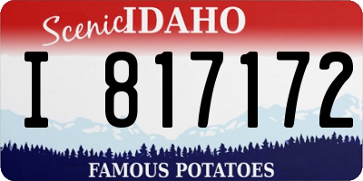ID license plate I817172
