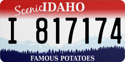 ID license plate I817174