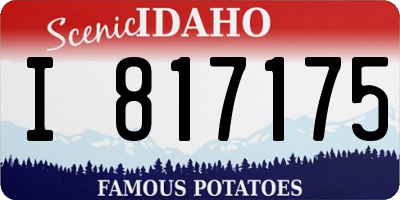ID license plate I817175