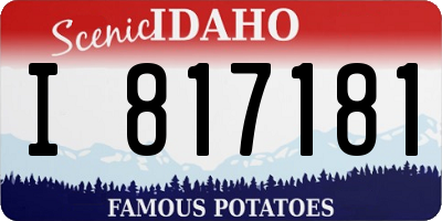 ID license plate I817181