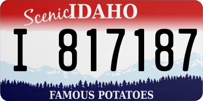 ID license plate I817187