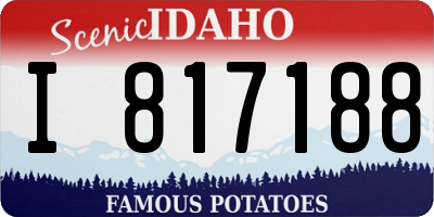ID license plate I817188