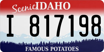 ID license plate I817198