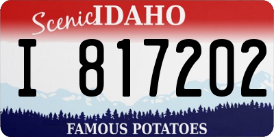 ID license plate I817202