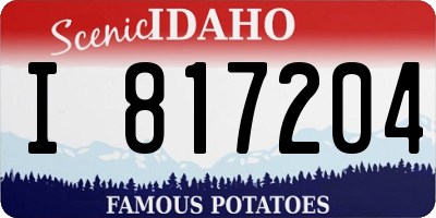 ID license plate I817204