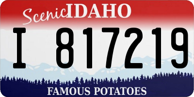 ID license plate I817219