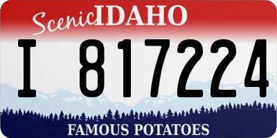 ID license plate I817224