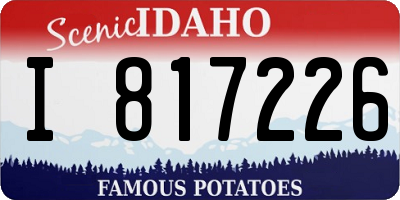 ID license plate I817226