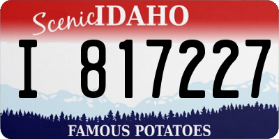 ID license plate I817227