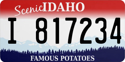 ID license plate I817234