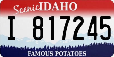 ID license plate I817245