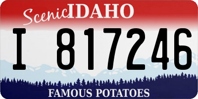ID license plate I817246
