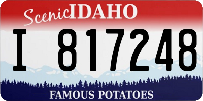 ID license plate I817248