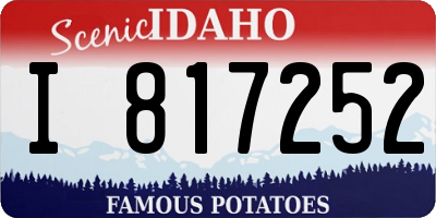 ID license plate I817252
