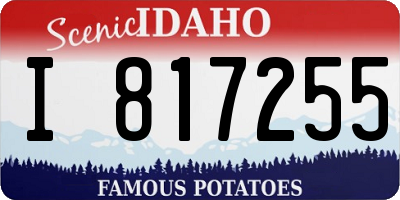 ID license plate I817255