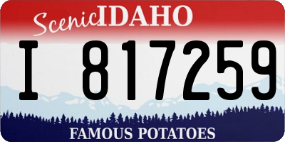 ID license plate I817259