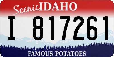 ID license plate I817261
