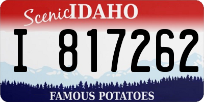 ID license plate I817262