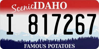 ID license plate I817267