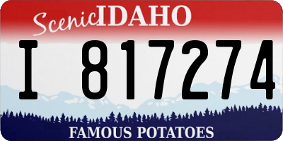 ID license plate I817274