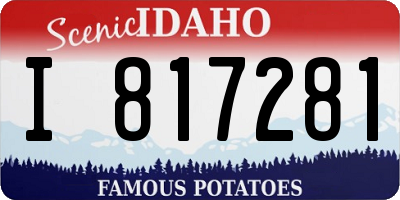 ID license plate I817281